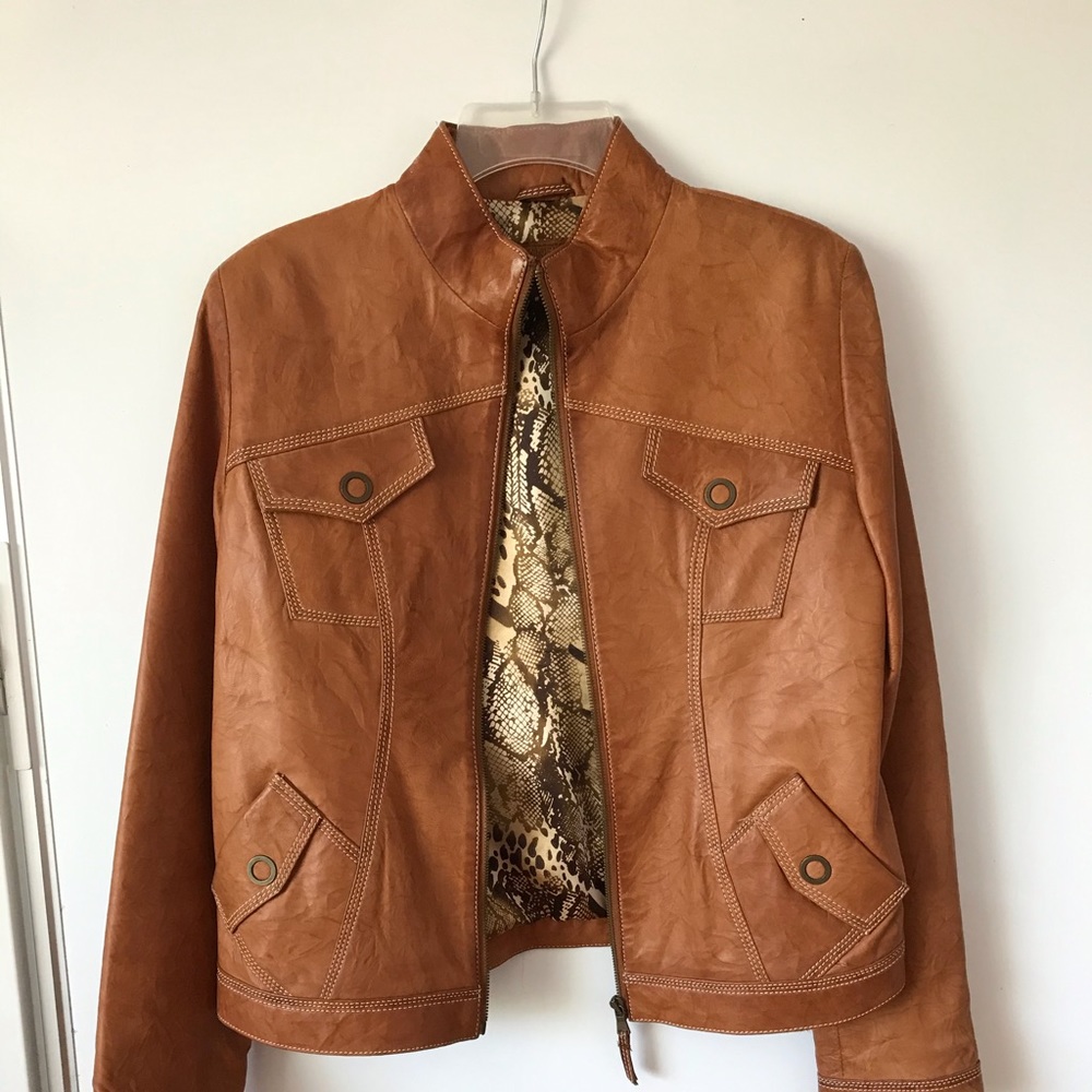 Gian Mori leather jacket Brown XL